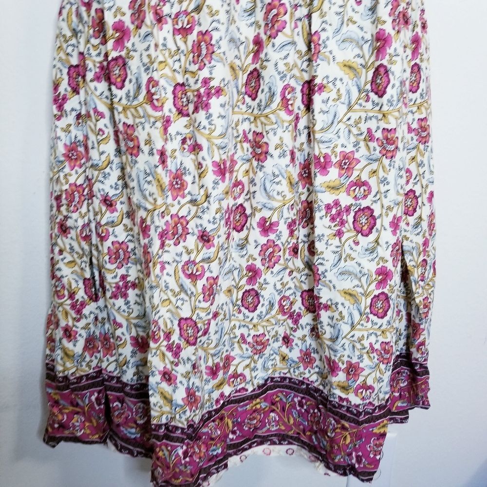 Blooomchic Bandana Print Surplice Neck Pocket Shirred Puff Sleeve Dress … - Picture 7 of 10